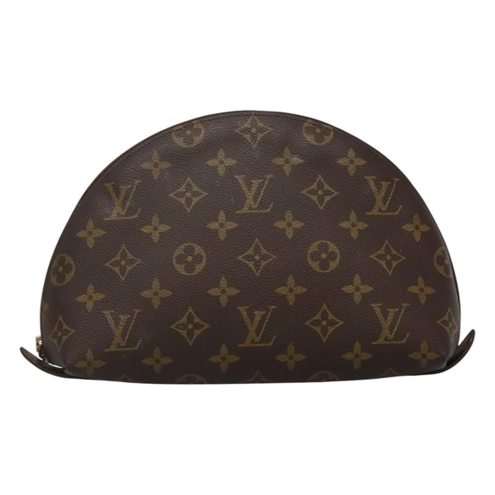 LOUIS VUITTON Monogram Trousse Demi Ronde Cosmetic Pouch M47520 LV Auth BA014 - Picture 13 of 16